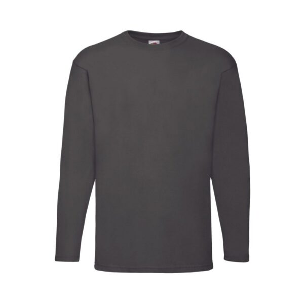 Fruit of the Loom F240 T-Shirt Herren Langarm Schwarz Vorderansicht