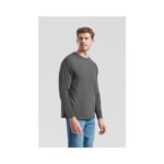 Fruit of the Loom F240 T-Shirt Herren Langarm Schwarz Detail Ärmel