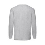 Fruit of the Loom F240 T-Shirt Herren Langarm Schwarz Stoffstruktur Nahaufnahme