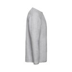 Fruit of the Loom F240 T-Shirt Herren Langarm Schwarz Nahaufnahme Rundhalsausschnitt