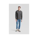 Fruit of the Loom F240 T-Shirt Herren Langarm Schwarz Modelansicht