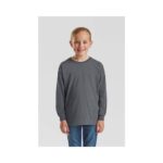 Fruit of the Loom F240K Kinder Langarm T-Shirt Weiß Detailansicht