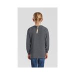 Fruit of the Loom F240K Kinder Langarm T-Shirt Weiß Rückansicht