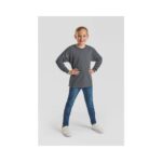 Fruit of the Loom F240K Kinder Langarm T-Shirt Weiß Modelansicht