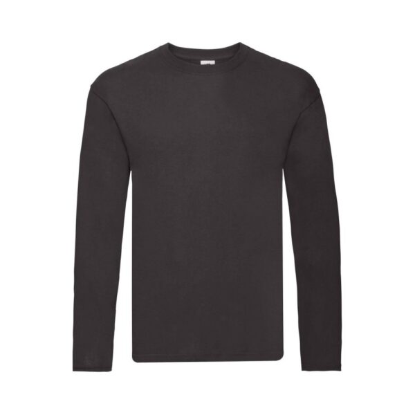 Fruit of the Loom F243 Langarm-T-Shirt Herren Schwarz Vorderansicht