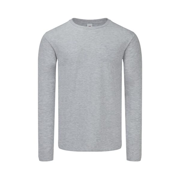 Fruit of the Loom F244 T-Shirt Herren Langarm Heather Grey Vorderansicht