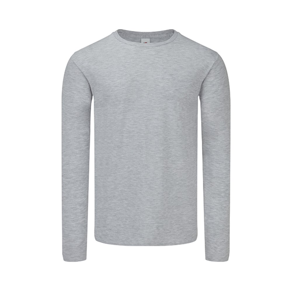 Fruit of the Loom F244 T-Shirt Heather Grey Fruit of the Loom F244 T-Shirt Herren Langarm Heather Grey Vorderansicht