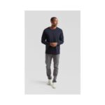 Fruit of the Loom F244 T-Shirt Herren Langarm Heather Grey Modelansicht