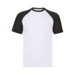 Fruit of the Loom F295 T-Shirt White Black Detailansicht