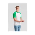 Fruit of the Loom F295 T-Shirt White Black Nahaufnahme Stoff