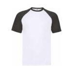 Fruit of the Loom F295 T-Shirt White Black Vorderansicht