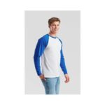 Fruit of the Loom F296 T-Shirt White/Black Nahaufnahme Stoff