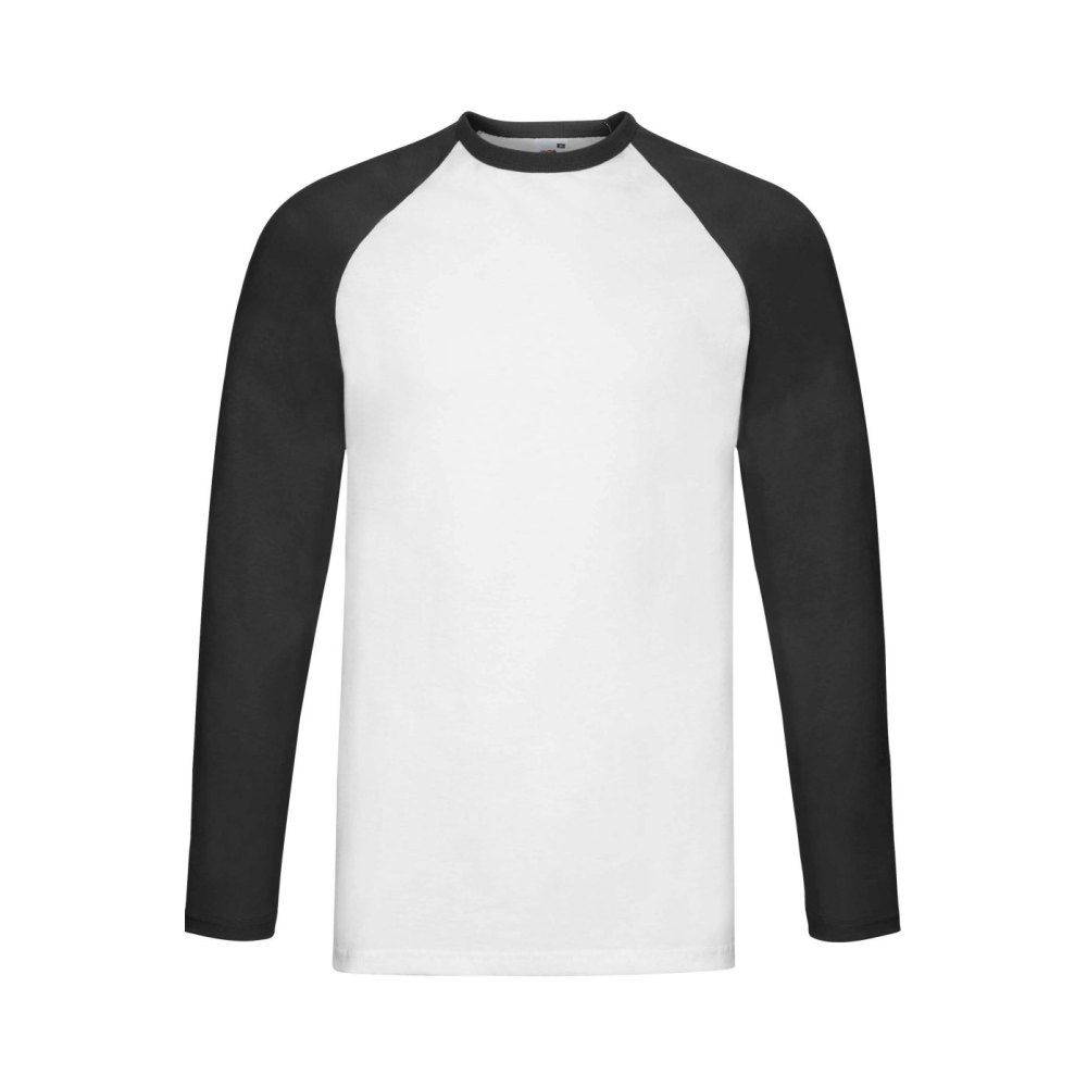 Fruit of the Loom F296 T-Shirt – Vorderansicht Vorderansicht Fruit of the Loom F296 T-Shirt Weiß/Schwarz