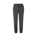 Fruit of the Loom F480 Hose Heather Grey Nahaufnahme Stoffstruktur