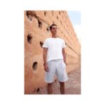 Fruit of the Loom F497 Shorts Modelansicht in Schwarz