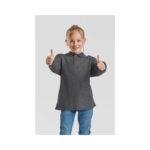 Fruit of the Loom F504K Poloshirt Kinder langarm Seitenansicht Himmelblau