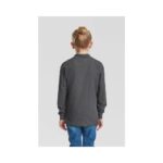 Fruit of the Loom F504K Poloshirt Kinder langarm Rückansicht Himmelblau