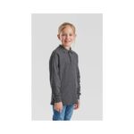 Fruit of the Loom F504K Poloshirt Kinder langarm Nahaufnahme Himmelblau