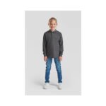 Fruit of the Loom F504K Poloshirt Kinder langarm Modelansicht Himmelblau