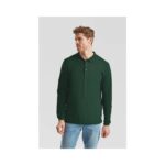 Fruit of the Loom F541N Poloshirt Herren Langarm Schwarz Detailansicht