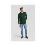 Fruit of the Loom F541N Poloshirt Herren Langarm Schwarz Modelansicht