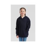 Fruit of the Loom F430K Hoodie Kinder Hellgrau meliert Rückansicht