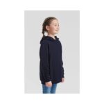 Fruit of the Loom F430K Hoodie Kinder Hellgrau meliert Detailansicht Kapuze