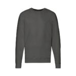 Fruit of the Loom Lightweight Raglan Sweatshirt Hellgrau meliert Gesamtansicht