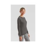 Fruit of the Loom F315 Sweatshirt Damen Detailansicht Ärmel Schwarz
