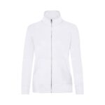 Fruit of the Loom F442N Sweatjacke Damen Hellgrau meliert Detailansicht Nackenband