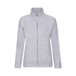 Fruit of the Loom F442N Sweatjacke Damen Hellgrau meliert Detailansicht