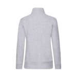 Fruit of the Loom F442N Sweatjacke Damen Hellgrau meliert Stoffstruktur Detail