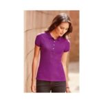 Russell Athletic Z566F Poloshirt Damen Modelansicht Schwarz