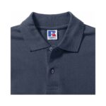 Russell Athletic Z569 Poloshirt Sky Nahaufnahme Stoffstruktur