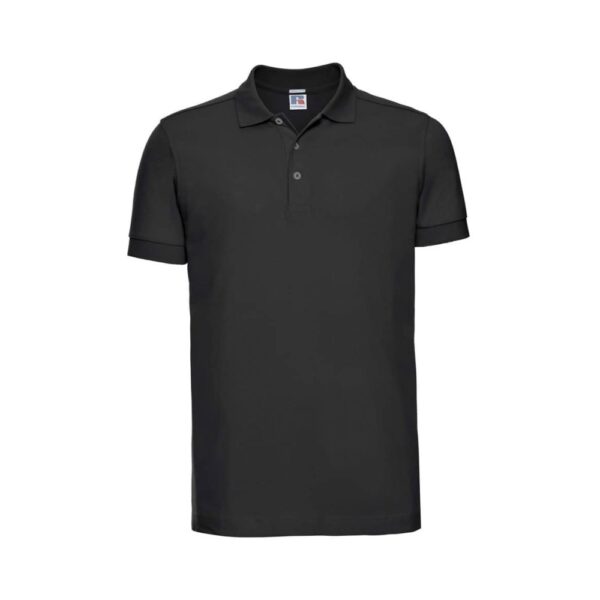 Russell Athletic Z566 Poloshirt Convoy Grey Detailansicht Stoff