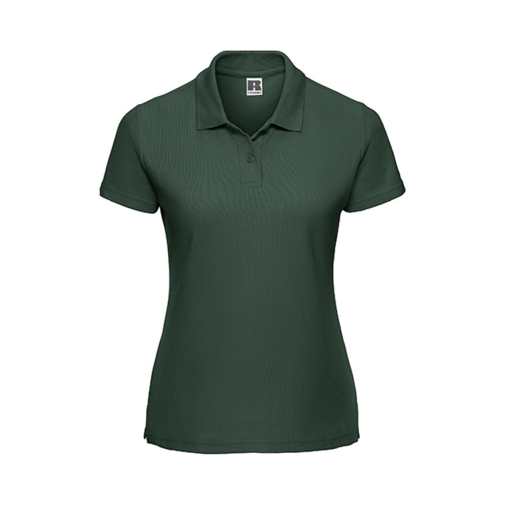 z539f-bottle-green Russell Athletic Z539F Poloshirt Damen Flaschengrün Vorderansicht