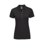 Russell Athletic Z566F Poloshirt Damen Vorderansicht Schwarz