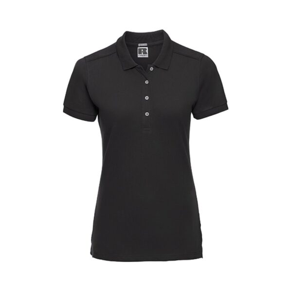 Russell Athletic Z566F Poloshirt Damen Vorderansicht Schwarz