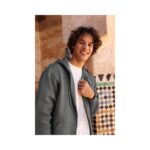Fruit of the Loom F402 Zip-Hoodie Weiß Detailansicht Reißverschluss
