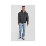 Fruit of the Loom F402 Zip-Hoodie Weiß Detailansicht Stoffstruktur