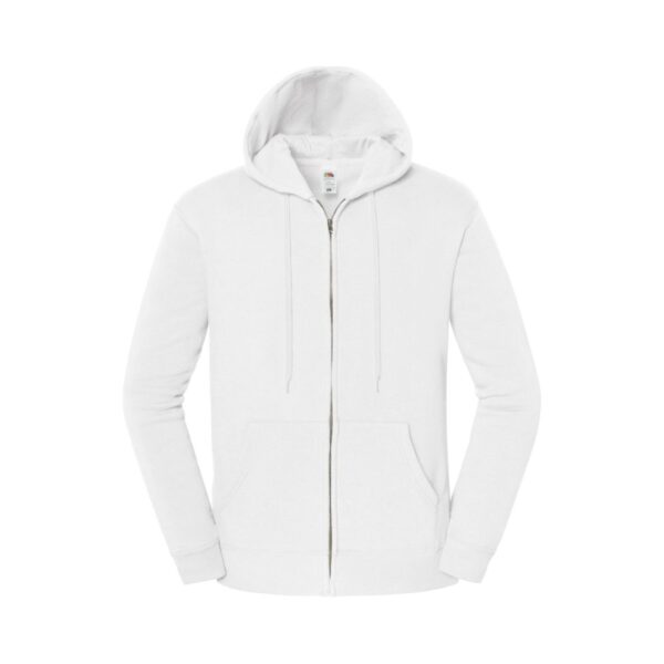 Fruit of the Loom F402 Zip-Hoodie Weiß Vorderansicht